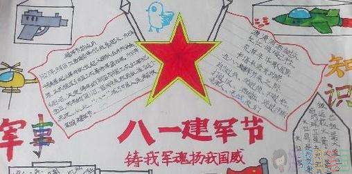 建军节手抄报模板大全