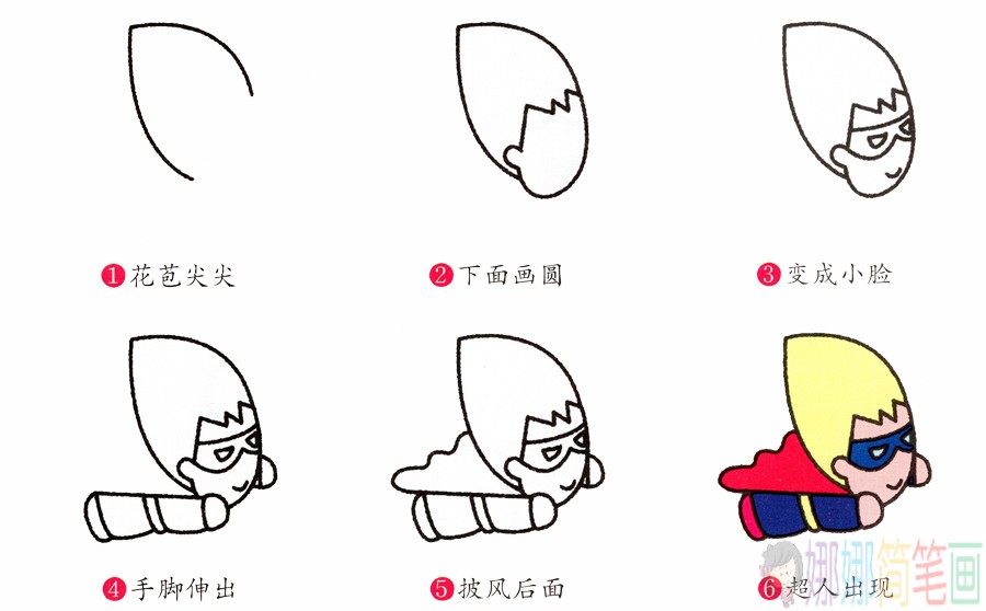 超人怎么画,超人简笔画画法
