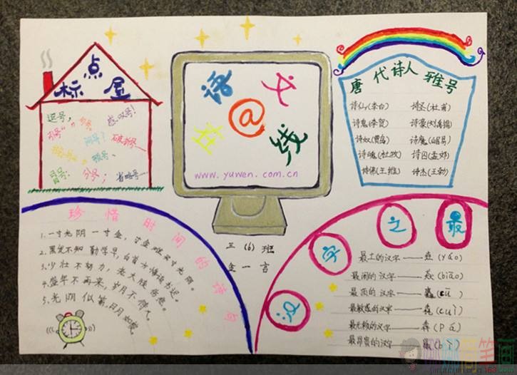 六年级语文手抄报图片