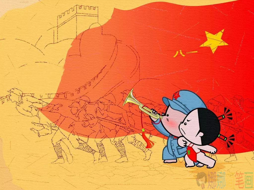 八一建军节儿童画图片大全