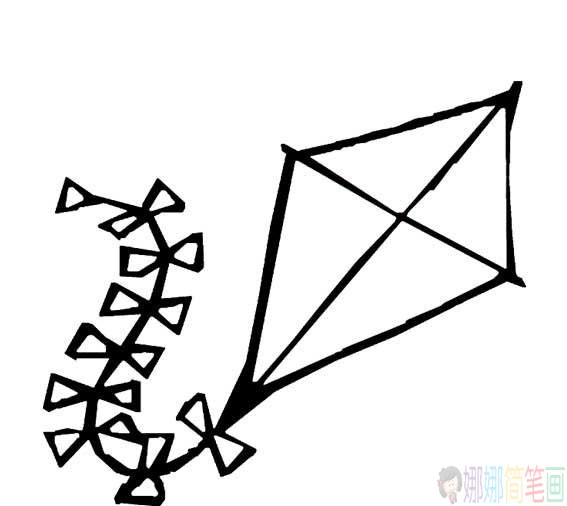 风筝简笔画图片大全