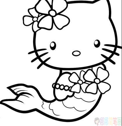 凯蒂猫幼儿简笔画图片