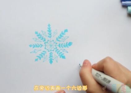 雪花怎么画,雪花简笔画