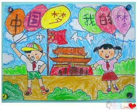 国庆节幼儿绘画作品简单