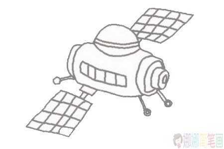 北斗卫星简笔画图片