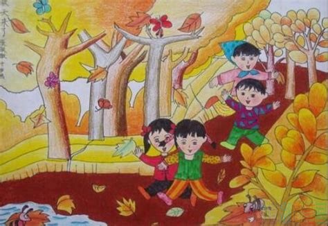 关于秋天的儿童画大全