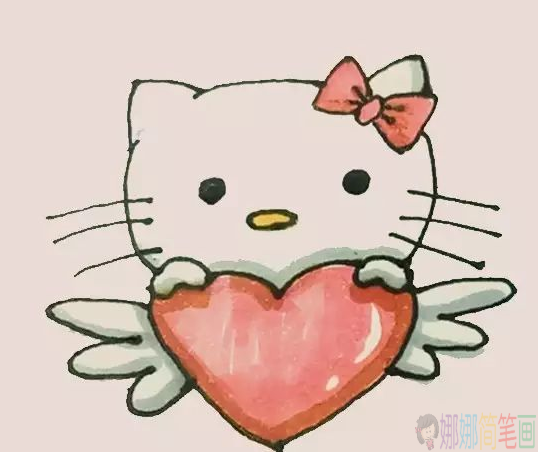 Hello kitty简笔画,凯蒂猫简笔画