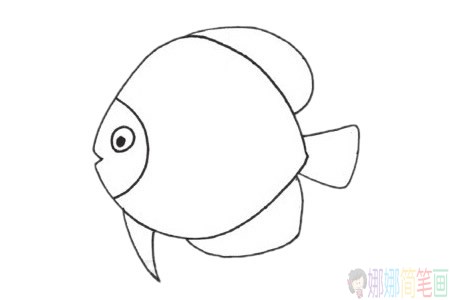 热带鱼简笔画教程