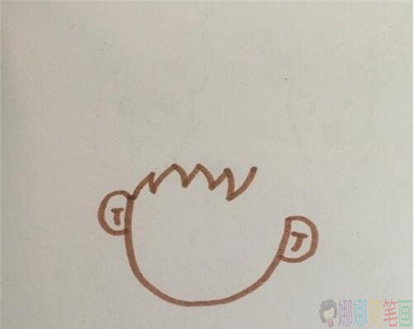 简单的小男孩简笔画图片