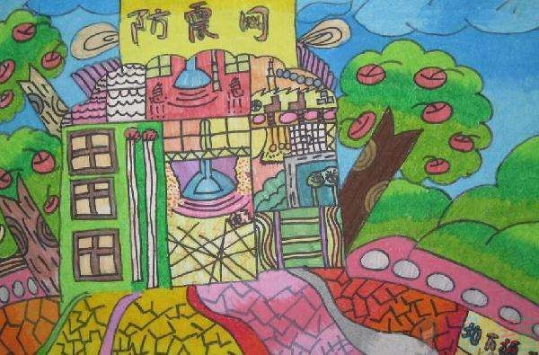防震减灾儿童画