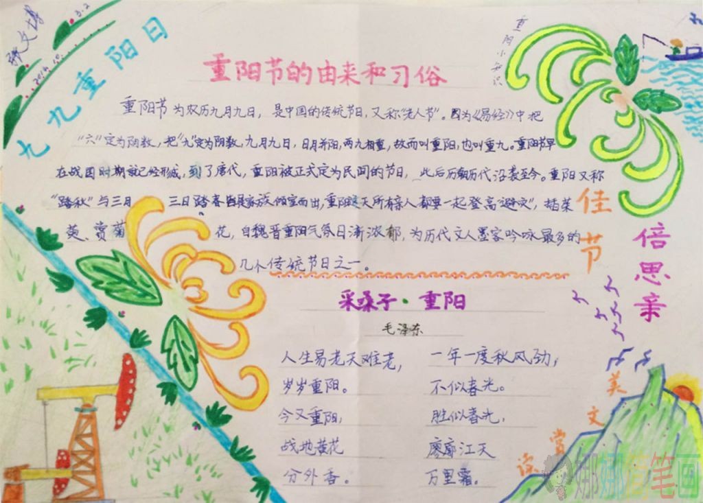 九九重阳节手抄报图片