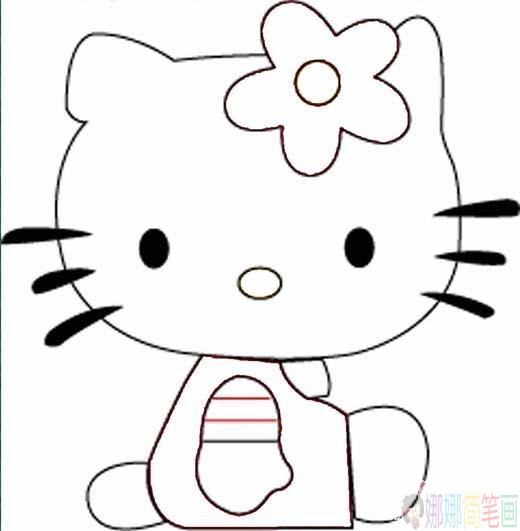 凯蒂猫简笔画图片