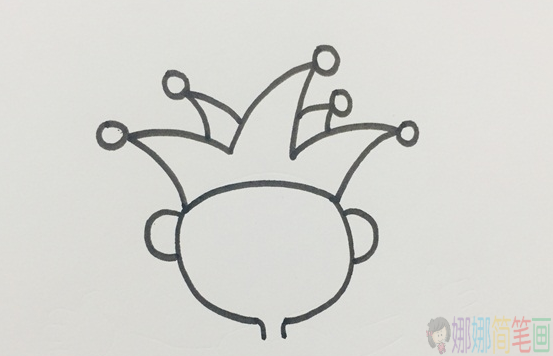 小丑简笔画图片教程步骤图