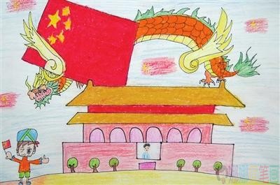 祝愿祖国成立71周年儿童画
