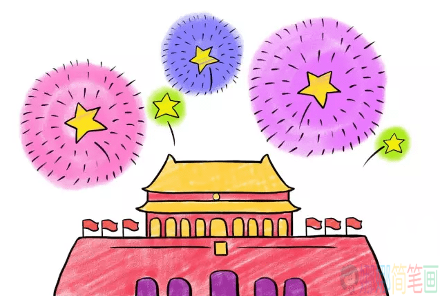 天安门的简单画法,天安门怎么画