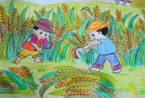 关于秋天的儿童画大全