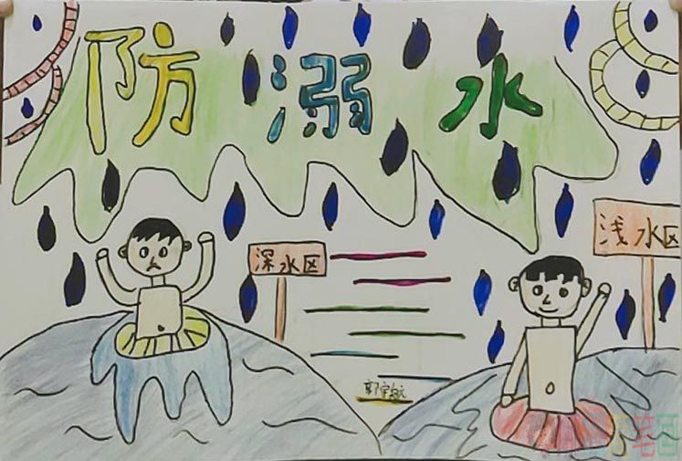 珍爱生命预防溺水手抄报模板
