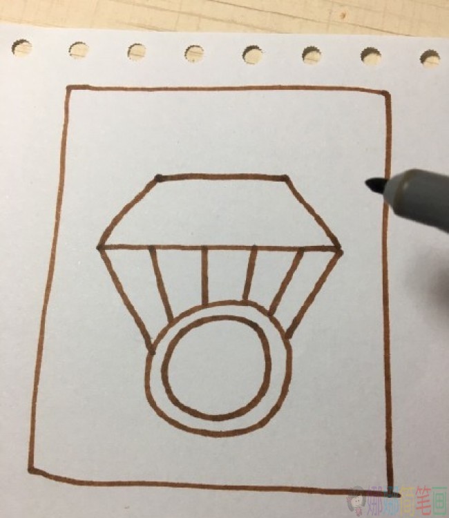 钻石戒指简笔画图片