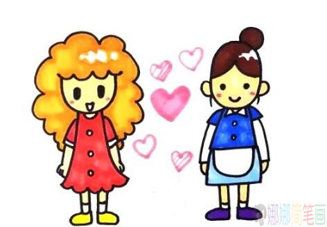 妈妈怎么画,妈妈的简笔画画法