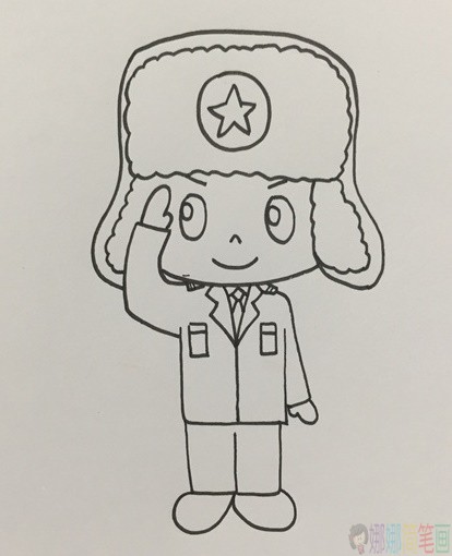 雷锋简笔画,雷锋怎么画