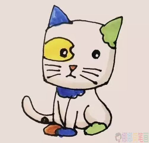 简单可爱的小猫咪简笔画