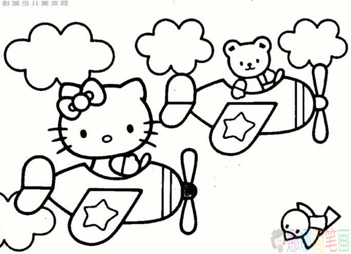 凯蒂猫幼儿简笔画图片