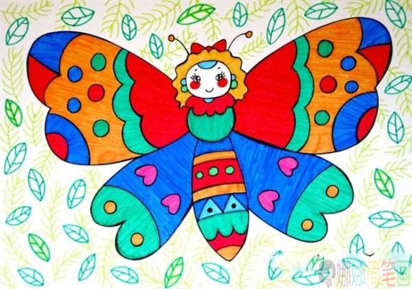 蝴蝶儿童画优秀作品图片