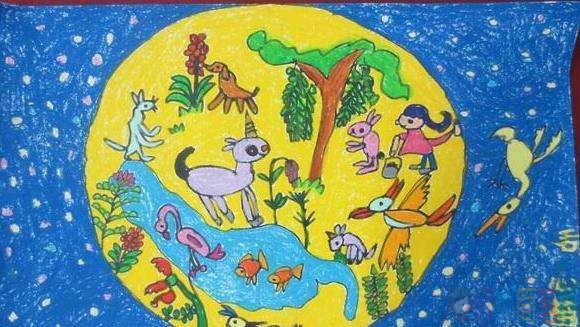 中秋节儿童画图片大全
