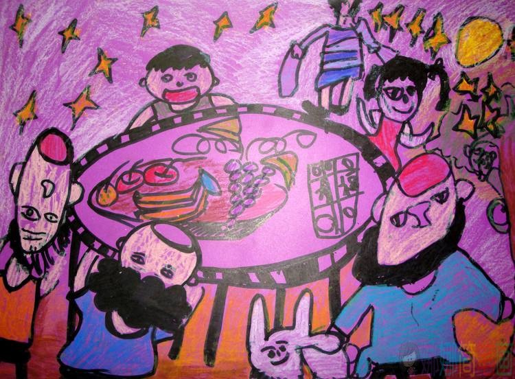中秋节幼儿绘画作品