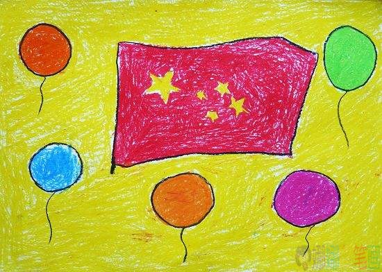 我爱祖国主题儿童绘画图片
