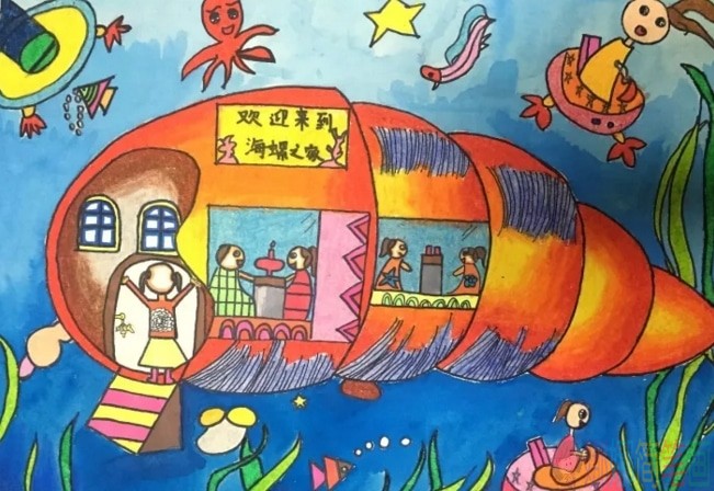 地球家园儿童画图片