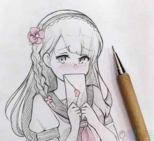 漂亮的动漫少女手绘图片