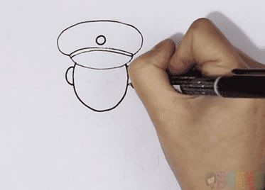 保安叔叔简笔画图片