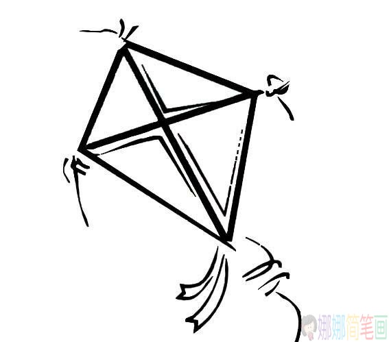 风筝简笔画图片大全