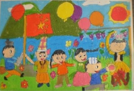 国庆主题儿童绘画图片