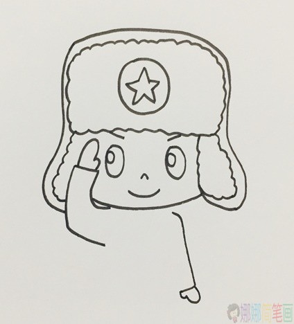 雷锋简笔画,雷锋怎么画