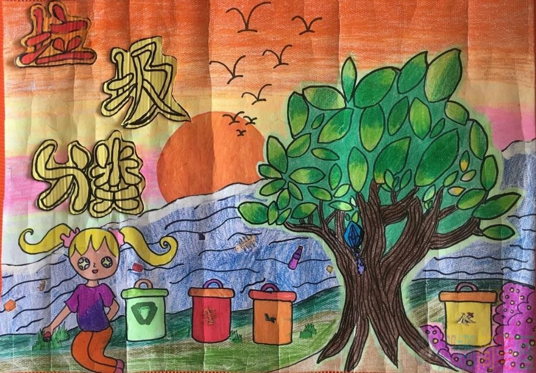 保护环境垃圾分类儿童公益绘画