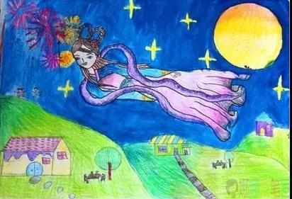 中秋节幼儿绘画作品