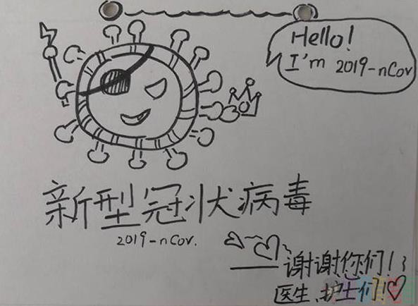 抗击新冠疫情中国加油幼儿绘画