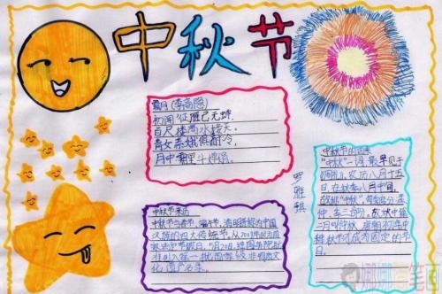 中秋节儿童手抄报图片