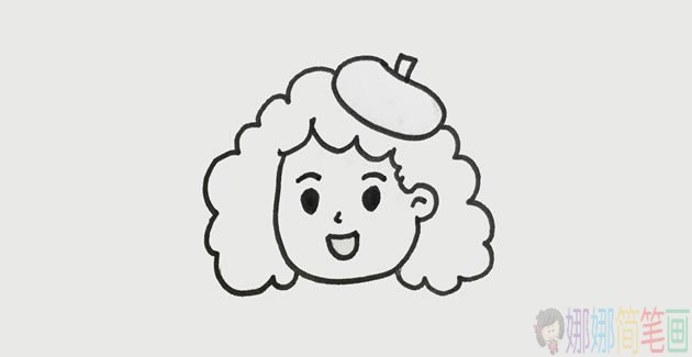 简单好看的女画家简笔画教程