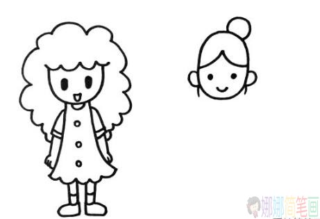 妈妈怎么画,妈妈的简笔画画法