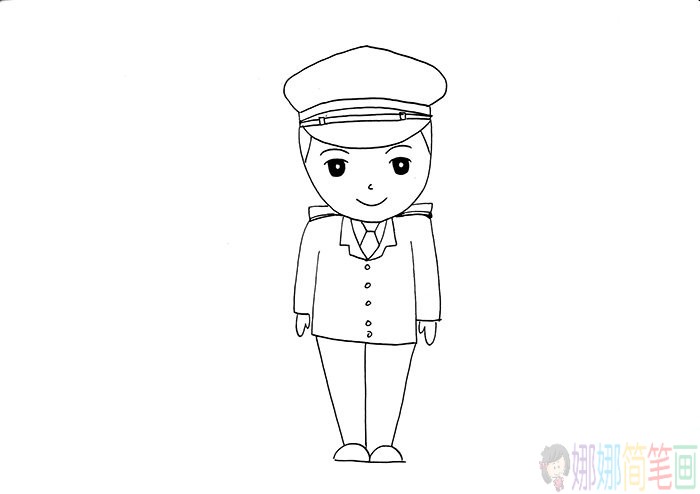 军人简笔画图片教程