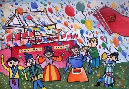 国庆节幼儿绘画图片大全