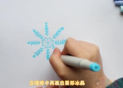 雪花怎么画,雪花简笔画