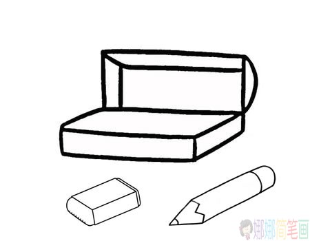 文具盒简笔画步骤图