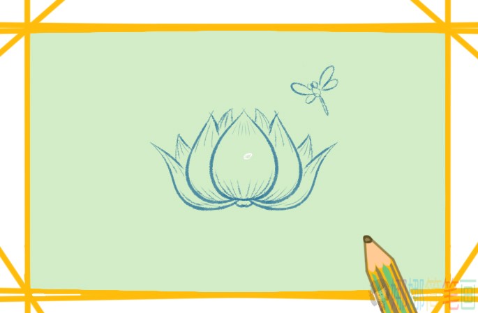 莲花怎么画,莲花幼儿简笔画