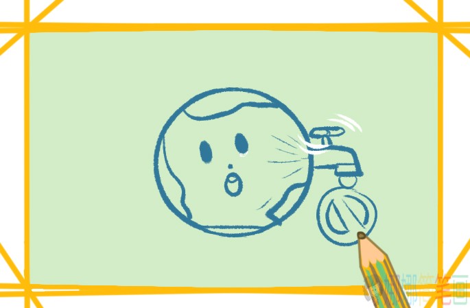 节约用水简笔画图片