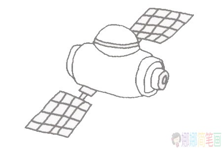 北斗卫星简笔画图片