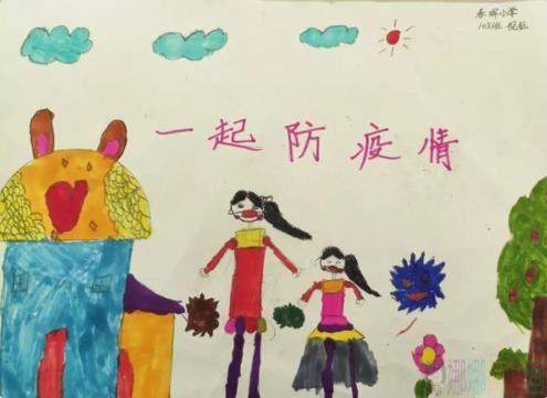 我为抗击新冠疫情做贡献儿童画